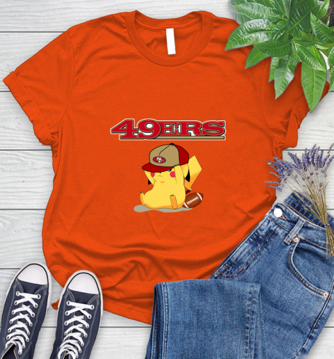 NFL Pikachu Football San Francisco 49ers Women's T-Shirt 4