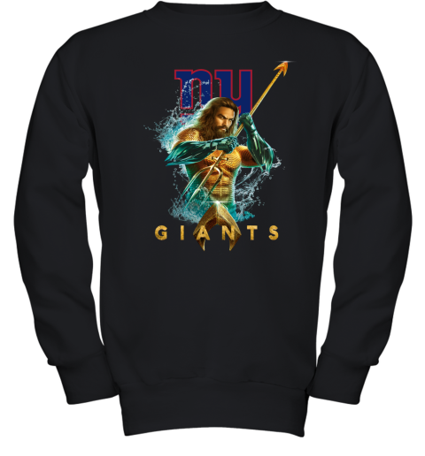 NFL New York Giants Aquaman DC Football Sports V0QrpITjrxl youth sweatshirt 47 95 151514 front black