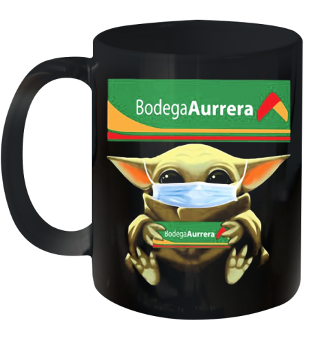 Baby Yoda Hug Bodega Aurrera Mask Ceramic Mug 11oz