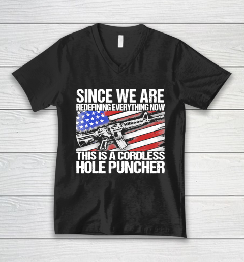 Since We Are Redefining Everything US Flag Veteran V-Neck T-Shirt