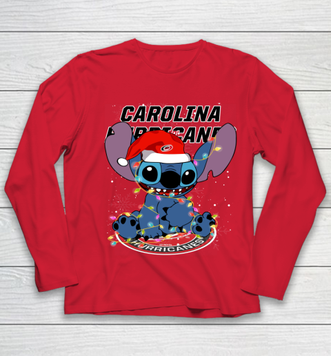 Carolina Hurricanes NHL Hockey noel stitch Christmas Youth Long Sleeve 7
