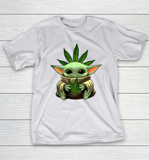 Baby Yoda Hug Marijuana Canabis T-Shirt 12