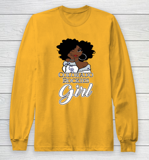 Colorado Rockiess Girl MLB Long Sleeve T-Shirt 3
