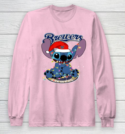 Milwaukee Brewers MLB noel stitch Baseball Christmas Long Sleeve T-Shirt 6