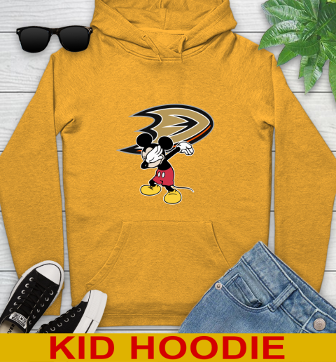 Anaheim Ducks NHL Hockey Dabbing Mickey Disney Sports Youth Hoodie 3