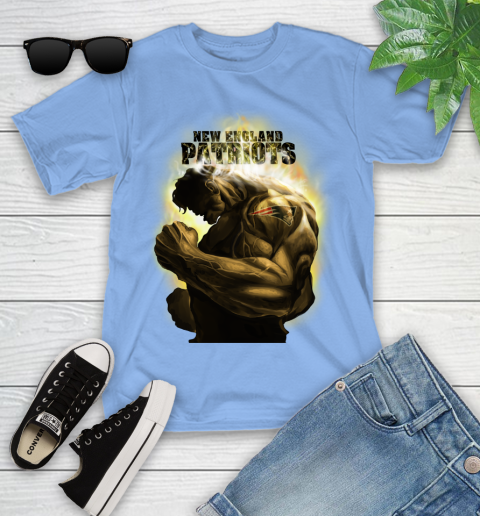 New England Patriots NFL Football Hulk Marvel Avengers Sports Youth T-Shirt 15
