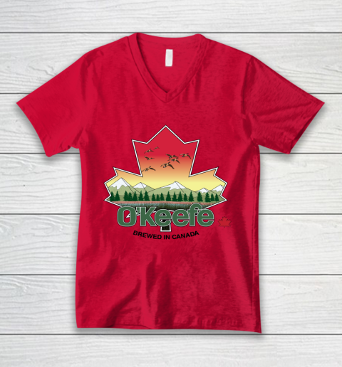 Beer Lover Funny Shirt O'Keefe Brewery  Brewed in Canada V-Neck T-Shirt 6