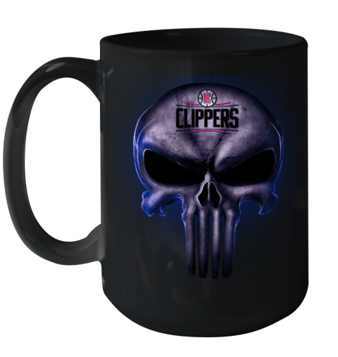 LA Clippers NBA Basketball Punisher Skull Sports Ceramic Mug 15oz