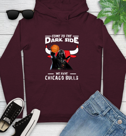NBA Come To The Dark Side We Have Chicago Bulls Star Wars Darth Vader Basketball Youth Hoodie 7
