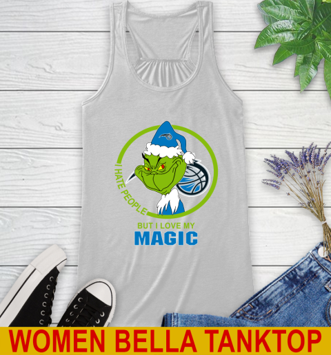 Orlando Magic NBA Christmas Grinch I Hate People But I Love My Favorite Basketball Team Racerback Tank