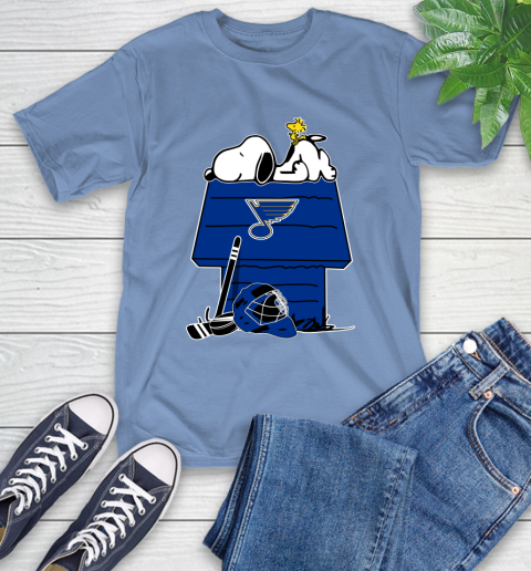 St.Louis Blues NHL Hockey Snoopy Woodstock The Peanuts Movie T-Shirt 11