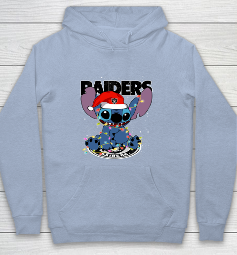 Oakland Raiders NFL Football noel stitch Christmas Youth Hoodie 5