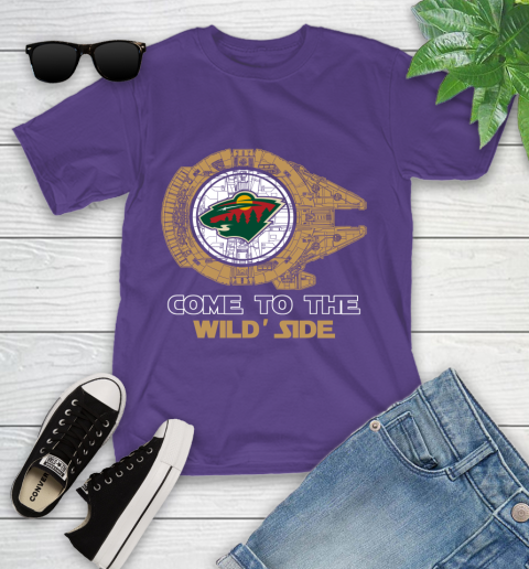 NHL Come To The Minnesota Wild Wars Hockey Sports Youth T-Shirt 3