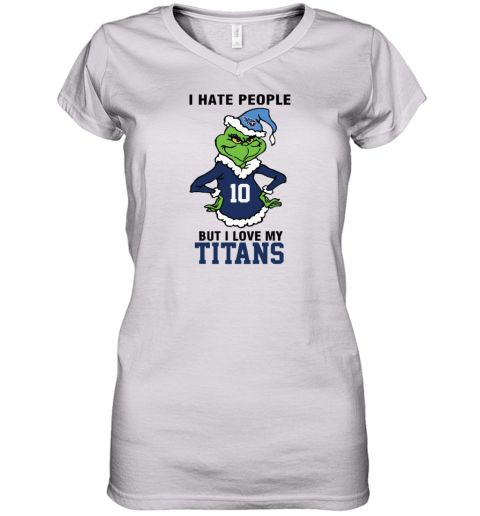 I Hate People But I Love My Titans Tennessee Titans NFL Teams Women's V-Neck T-Shirt