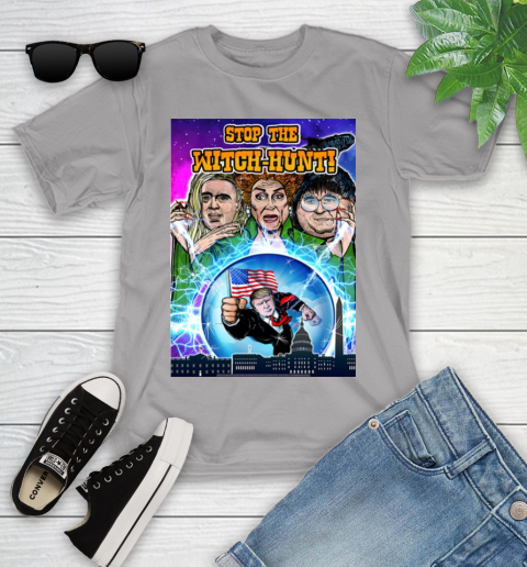 Stop The Witch Hunt Trump Youth T-Shirt 4