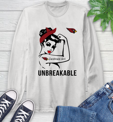 NFL Arizona Cardinals Girl Unbreakable Football Sports Long Sleeve T-Shirt