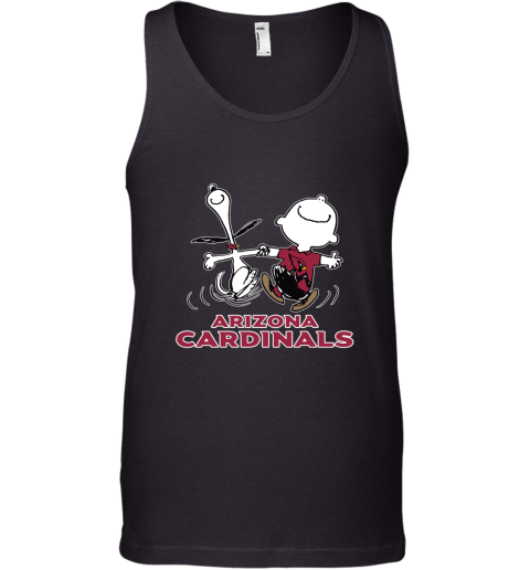 Snoopy And Charlie Brown Happy Arizona Cardinals Fans Tank Top