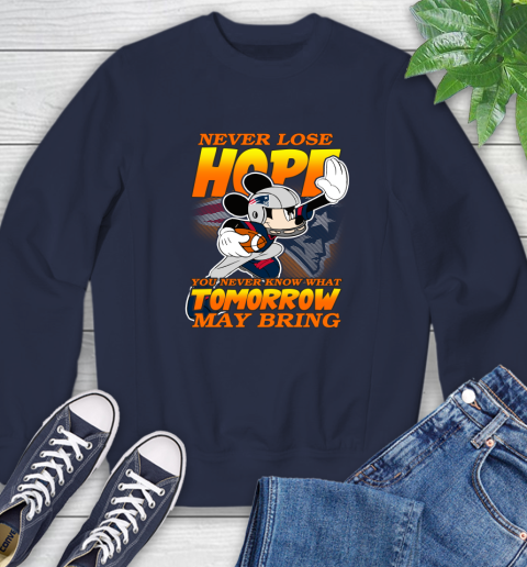 New England Patriots NFL Football Mickey Disney Never Lose Hope Sweatshirt 2