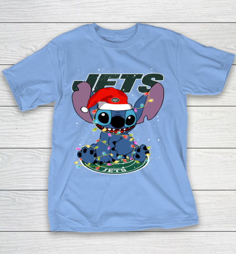 New York Jets NFL Football noel stitch Christmas Youth T-Shirt 7