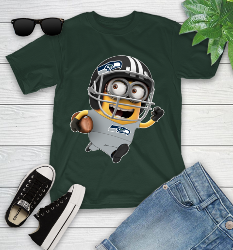 NFL Seattle Seahawks Minions Disney Football Sports Youth T-Shirt 5