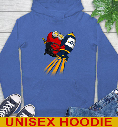 NBA Basketball Utah Jazz Deadpool Minion Marvel Shirt Hoodie 9