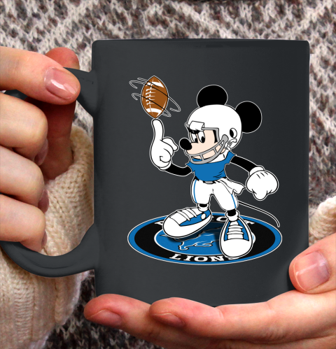 NFL Football Detroit Lions Cheerful Mickey Disney Shirt Ceramic Mug 15oz