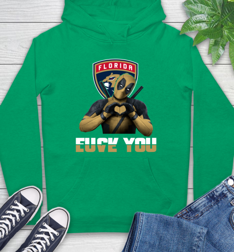 NHL Florida Panthers Deadpool Love You Fuck You Hockey Sports Hoodie 8