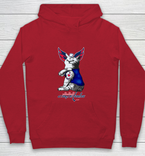 NHL My Cat Loves Washington Capitals Hockey Youth Hoodie 7