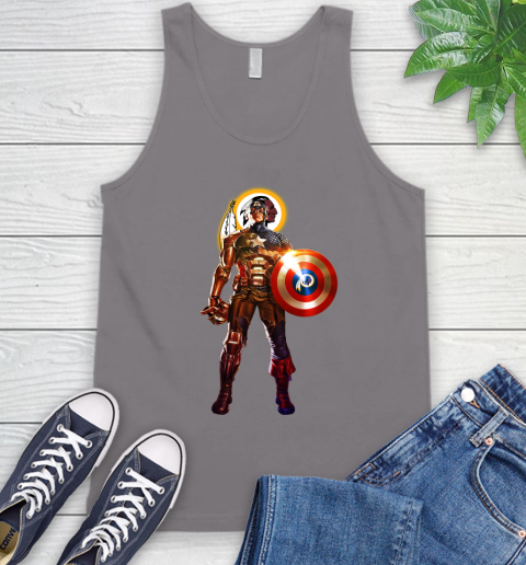 NFL Captain America Marvel Avengers Endgame Football Sports Washington Redskins Tank Top 7