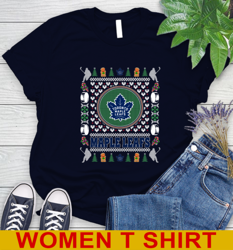 Toronto Maple Leafs Merry Christmas NHL Hockey Loyal Fan Women's T-Shirt 2