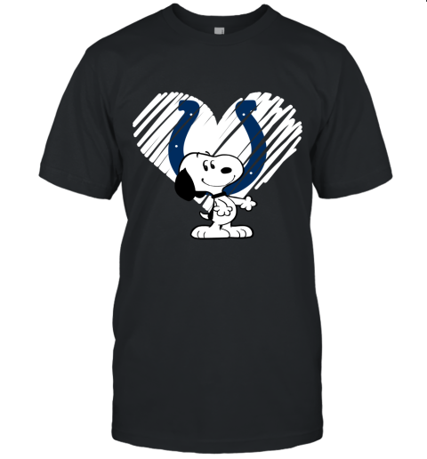 I Love Snoopy Indianapolis Colts In My Heart NFL Unisex Jersey Tee