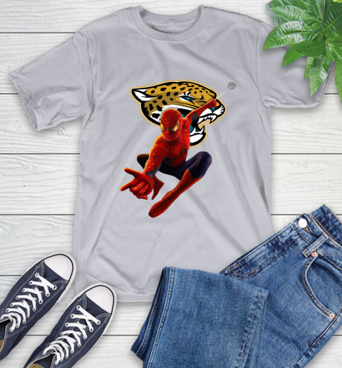 NFL Spider Man Avengers Endgame Football Jacksonville Jaguars T-Shirt 6