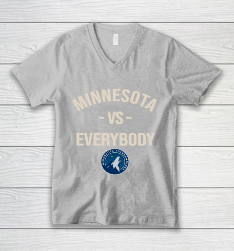 Minnesota Timberwolves Vs Everybody V-Neck T-Shirt 3