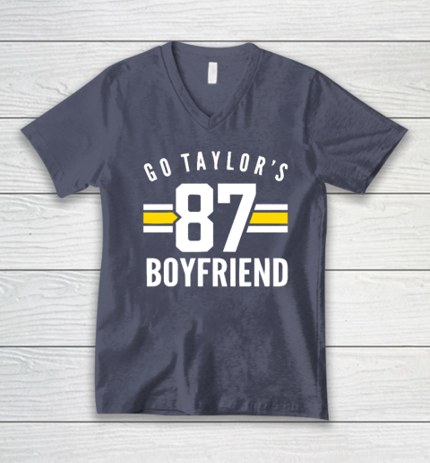 Go Taylors Boyfriend Football Funny Go Taylor's V-Neck T-Shirt 6