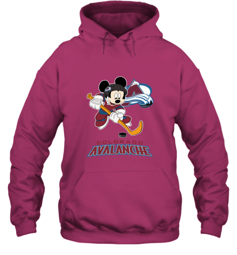 NHL Hockey Mickey Mouse Team Colorado Avanlanche Hoodie