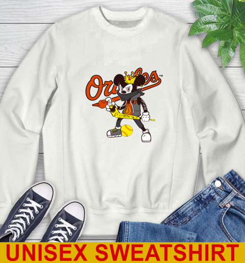 Baltimore Orioles MLB Baseball Mickey Peace Sign Sports Sweatshirt