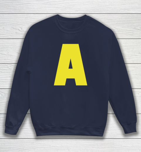 Yellow A On Red For Alvin Halloween Costume Sweatshirt 3