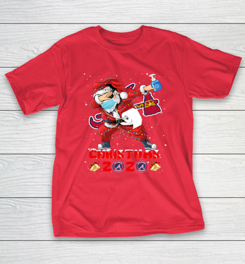 Atlanta Braves Funny Santa Claus Dabbing Christmas 2020 MLB T-Shirt 9