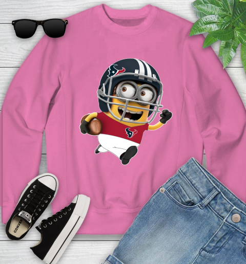 NFL Houston Texans Minions Disney Football Sports Youth Sweatshirt 7