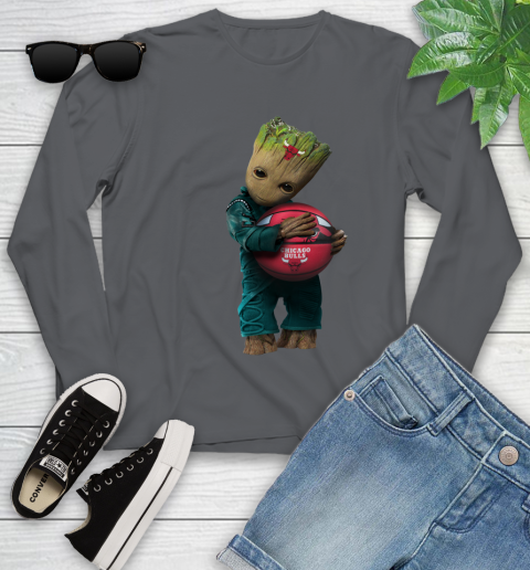 NBA Groot Guardians Of The Galaxy Basketball Sports Chicago Bulls Youth Long Sleeve 8