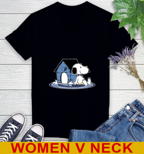 NBA Basketball Memphis Grizzlies Snoopy The Peanuts Movie Shirt Women's V-Neck T-Shirt 2