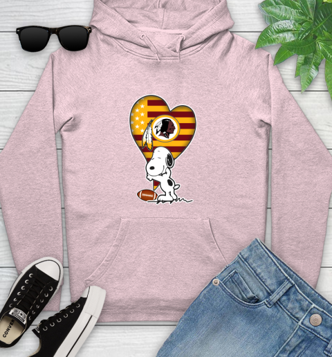 Washington Redskins NFL Football The Peanuts Movie Adorable Snoopy Youth Hoodie 10
