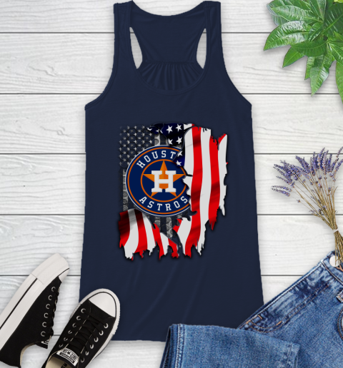 Houston Astros MLB Baseball American Flag Racerback Tank 10