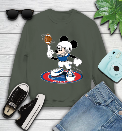 NFL Football Buffalo Bills Cheerful Mickey Disney Shirt Youth Sweatshirt 9