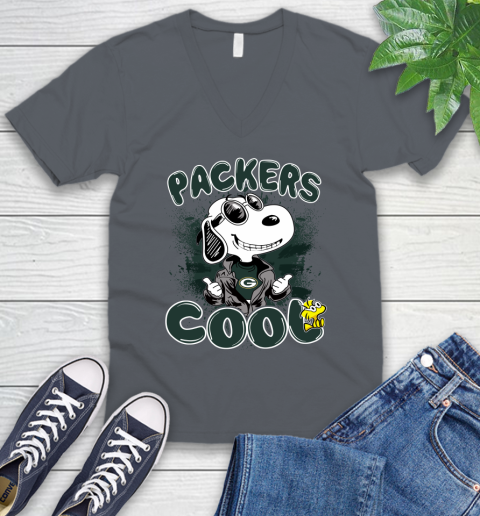 NFL Football Green Bay Packers Cool Snoopy Shirt V-Neck T-Shirt 4
