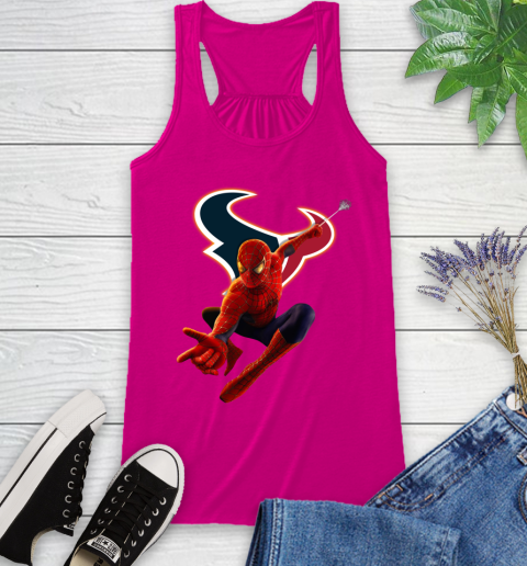 NFL Spider Man Avengers Endgame Football Houston Texans Racerback Tank 8