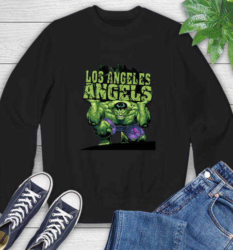 Los Angeles Angels MLB Baseball Incredible Hulk Marvel Avengers Sports Sweatshirt 2