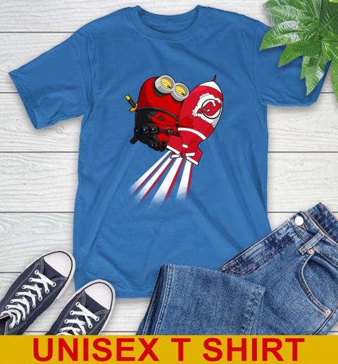 NHL Hockey New Jersey Devils Deadpool Minion Marvel Shirt T-Shirt 11