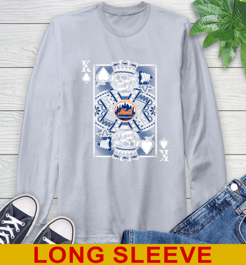 New York Mets MLB Baseball The King Of Spades Death Cards Shirt Long Sleeve T-Shirt 6