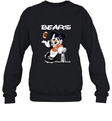 Mickey Bears Taking The Super Bowl Trophy Football Sweatshirt